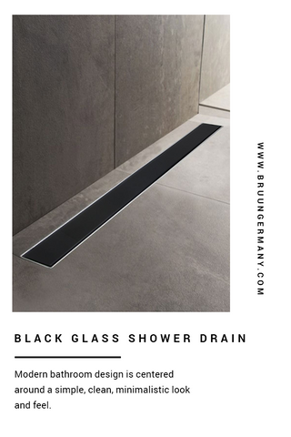 Black linear shower drain