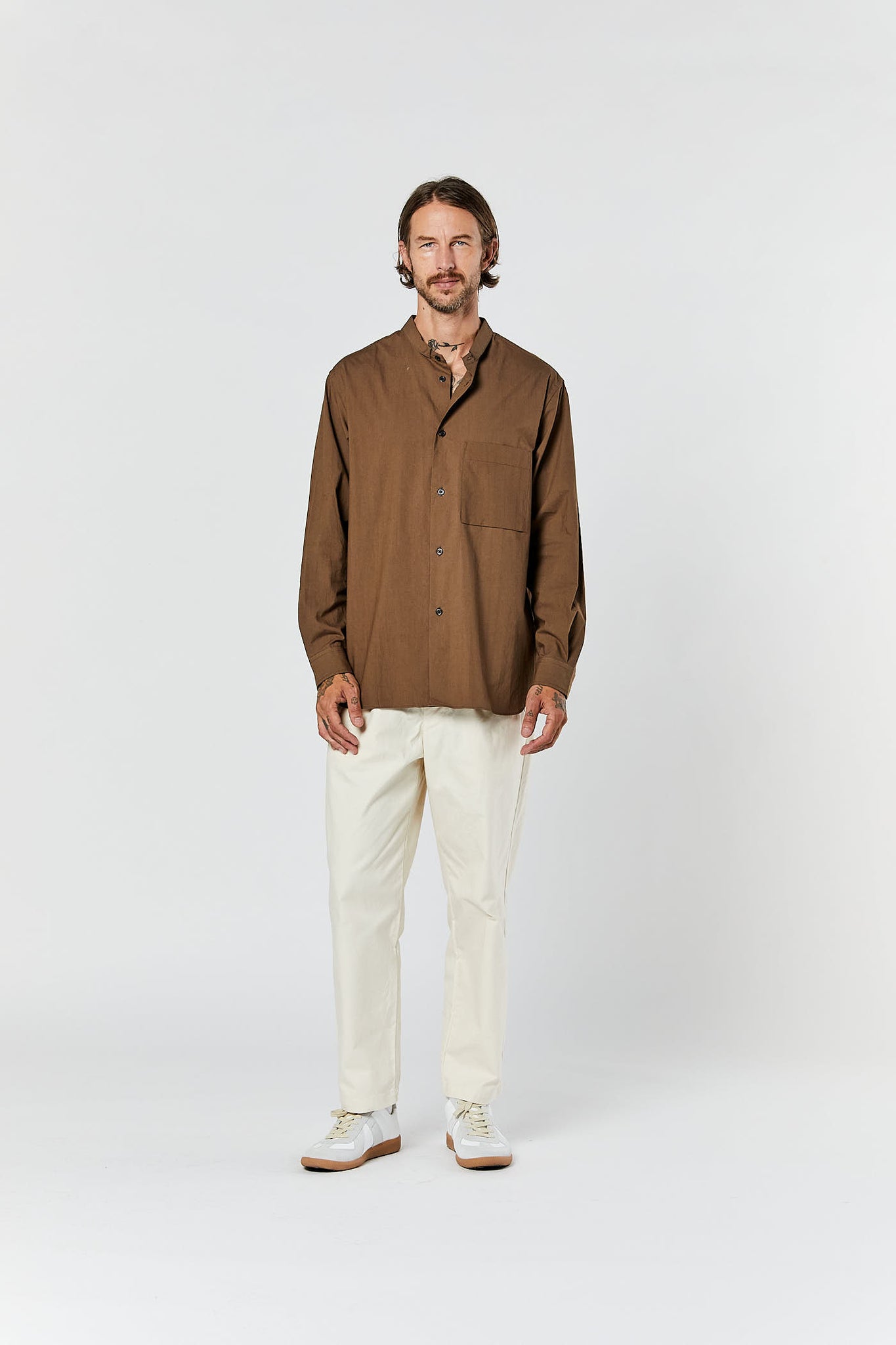 Melange Cotton Jacket Shirt