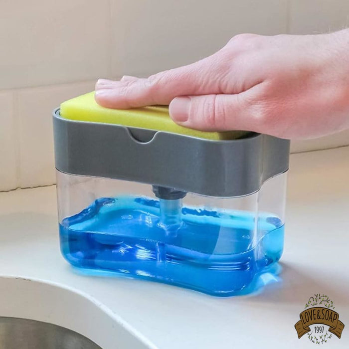 Distributeur liquide vaisselle Éponge bouton poussoir | — Love&Soap