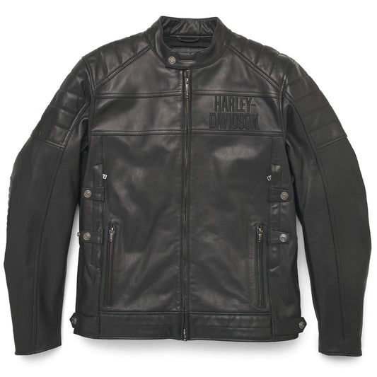 Chaqueta de Cuero Hombre Harley-Davidson® Lisbon Debossed Leather Jacket,  97013-22VM