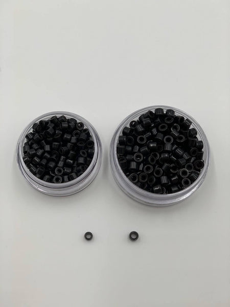 Large Aluminum Silicone Hair Extension Beads