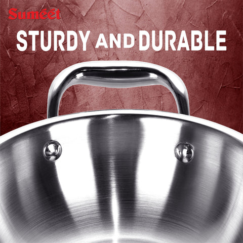 Sumeet Cook Smart TriPly SAS (Steel-Aluminium-Steel - 3 Layers) Casser –  Sumeet Cookware