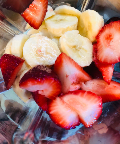 add in additional strawberries and/or bananas