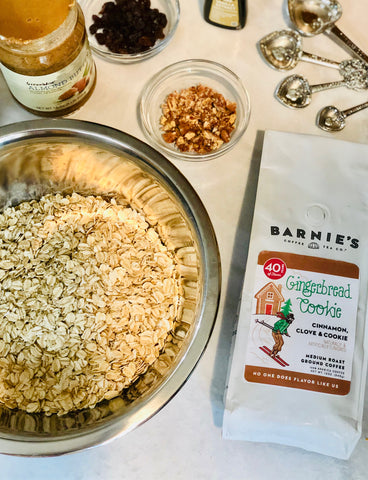 Ingredients for Gingerbread Cookie Coffee Granola