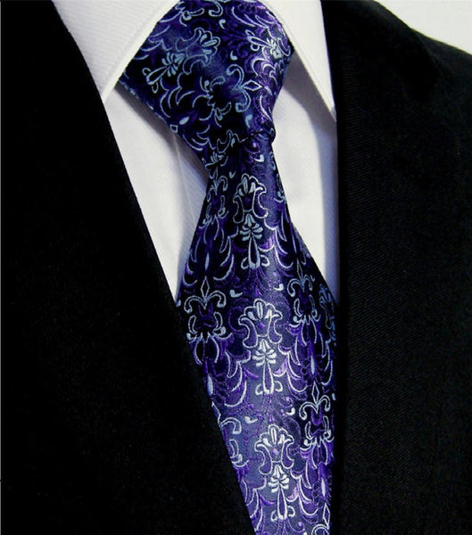 Lavender Purple Floral Tie Necktie – Fashion Habitat