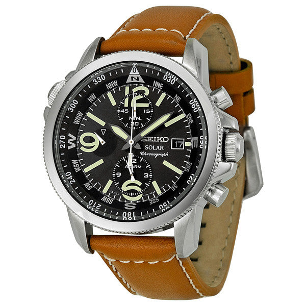 Seiko - Solar Chronograph Compass Black Dial Mens Watch SSC081 (47% of –  Shark Tank Taiwan 歐美時尚生活網