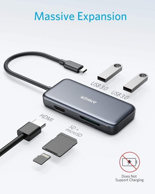 Anker USB C to HDMI Adapter (@60Hz), 310 USB-C (4K HDMI), Aluminum,  Portable, for MacBook Pro, Air, iPad pROPixelbook, XPS, Galaxy, and More