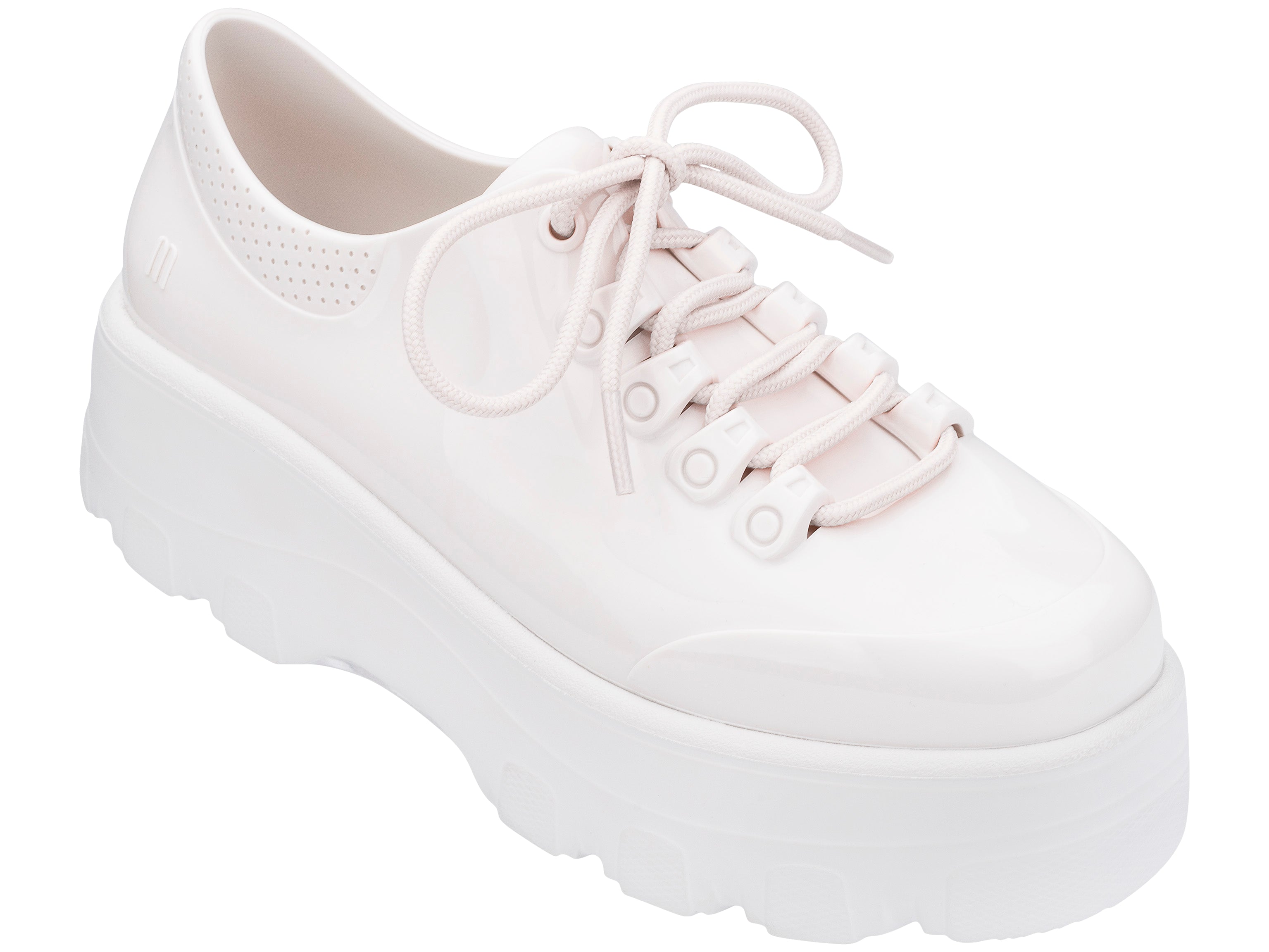 Kick Off platform shoe with laces White, vegan and 100% recyclable in ...