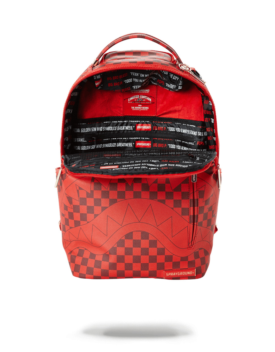 Sprayground - Sharks in Paris Backpack (Red Checkered) - The Silver Room | Art, Culture and ...