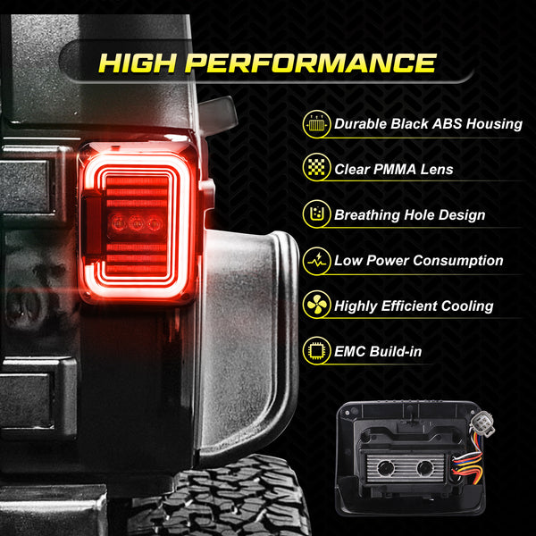 Led headlight Huge C Tail Light For Jeep JK