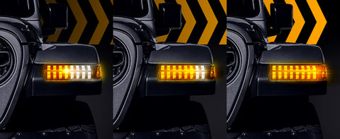 Jeep JL Sport Fender Lights with Sequential Turn Signal, Side marker Lights