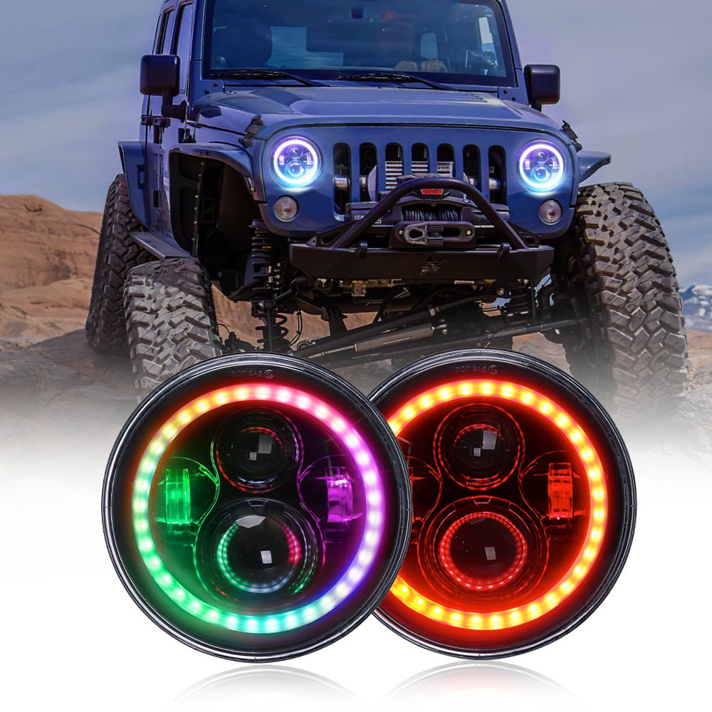 RGB Bluetooth Led Headlights Jeep – loyolight