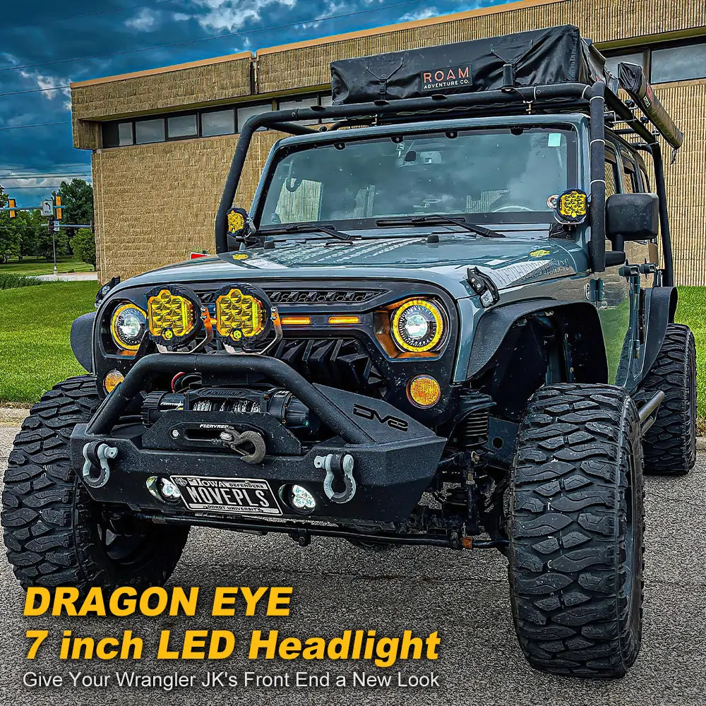 2022 Upgraded 1000% Bright 7inch Round LED Headlights for Jeep| LOYO –  loyolight