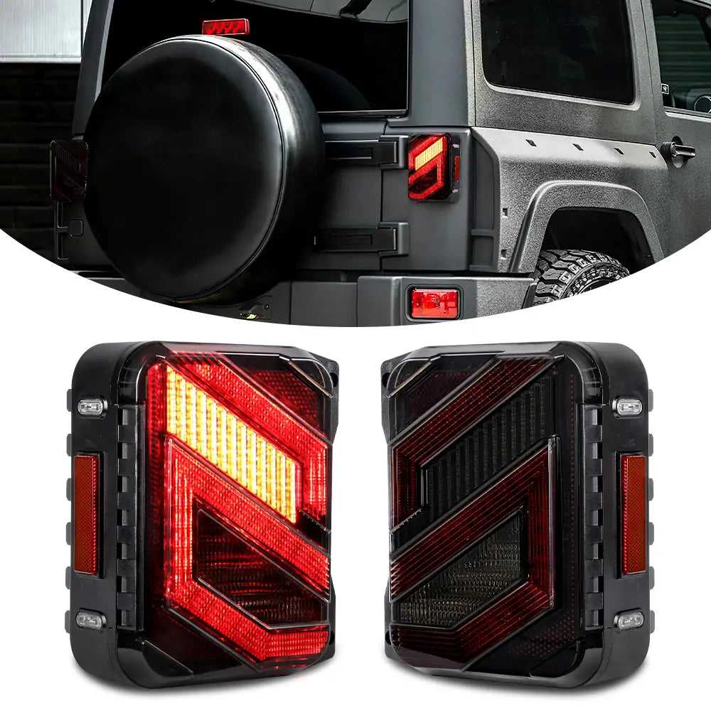 Jeep Wrangler JK Tail Lights, Smoke Lens, LOYO S Series – loyolight