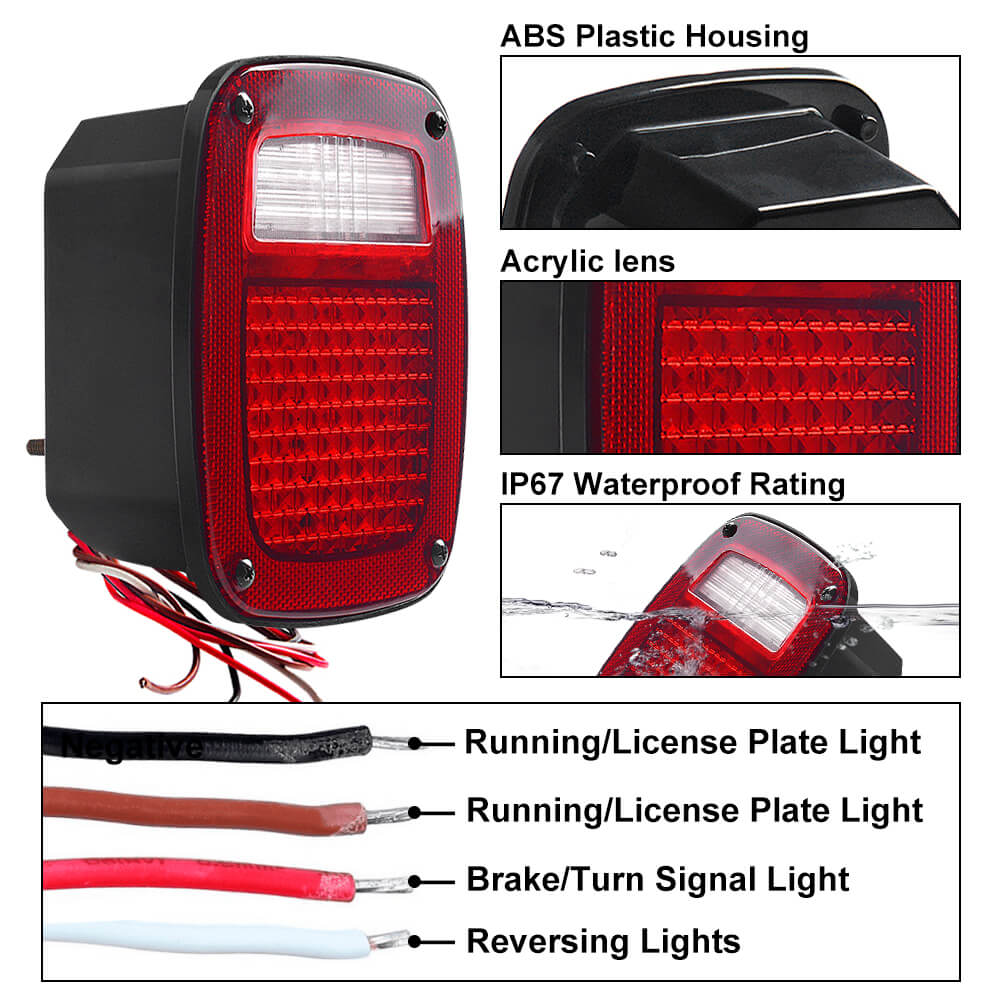 LED Brake Tail Lights | 98-06 Jeep Wrangler TJ | LOYO Light – loyolight