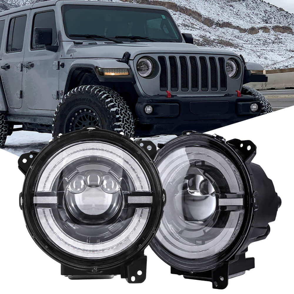 Jeep 9 inch LED Headlights for Wrangler JL Gladiator JT | LOYO Sunlight –  loyolight