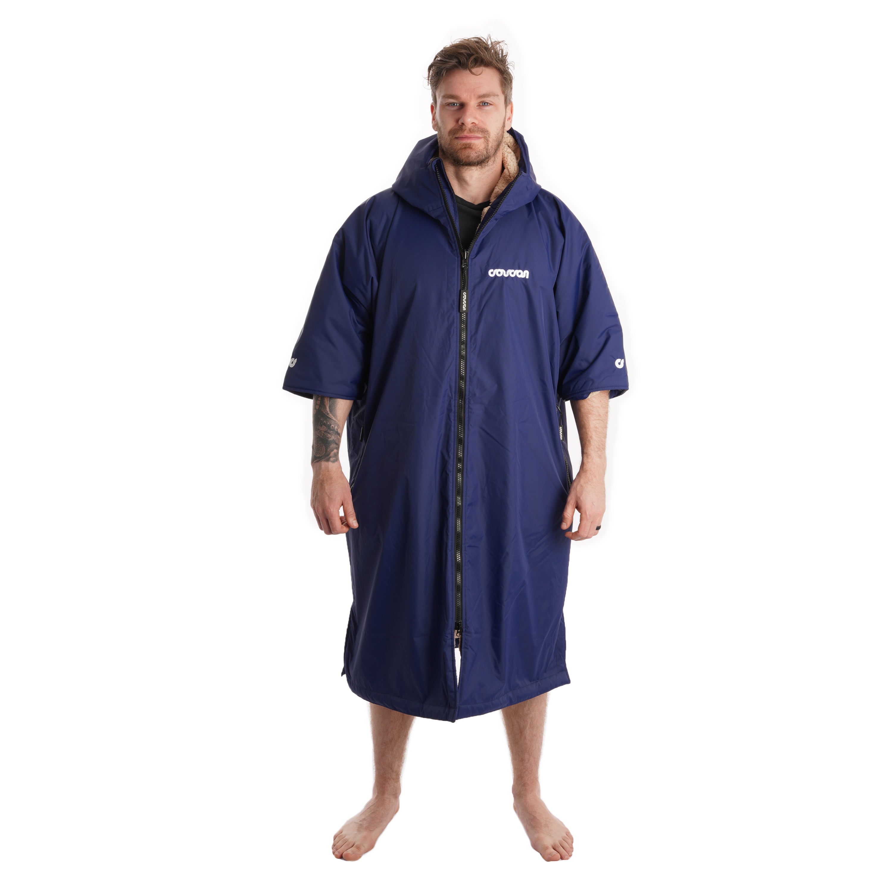 Short Sleeve Changing Robe | Navy | Coucon – Coucon Robe