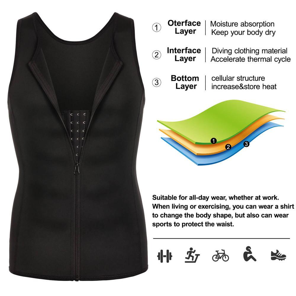 Eleady Mens Compression Shirt Slimming Body Shaper Vest Workout