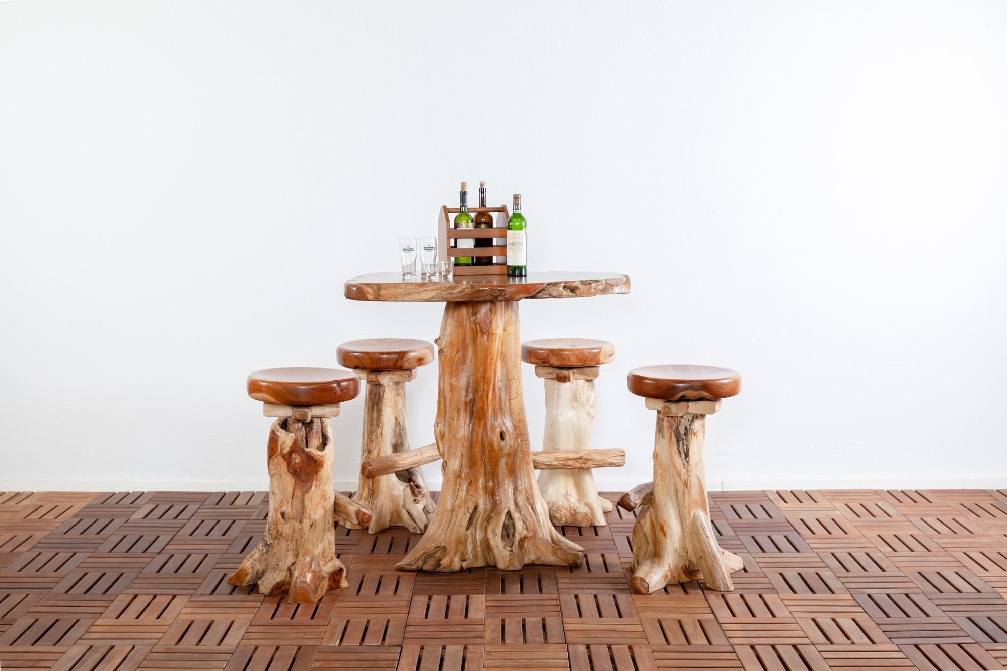 tree stump bar stools