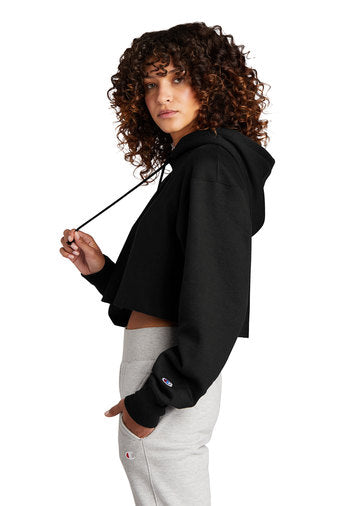 Champion ® Women's Reverse Weave ® Cropped Cut-Off Hooded Sweatshirt –  Greek Divine and More