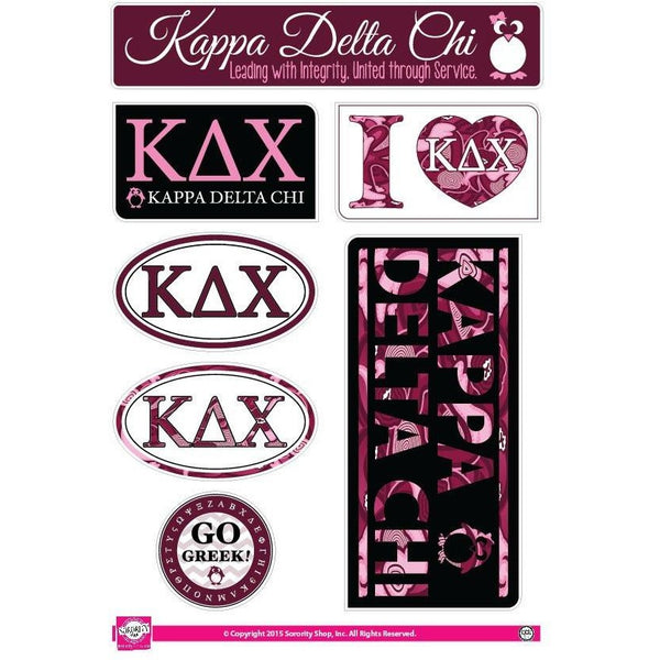 Kappa Delta Chi Lifestyle Sticker Sheet Greek Divine And More