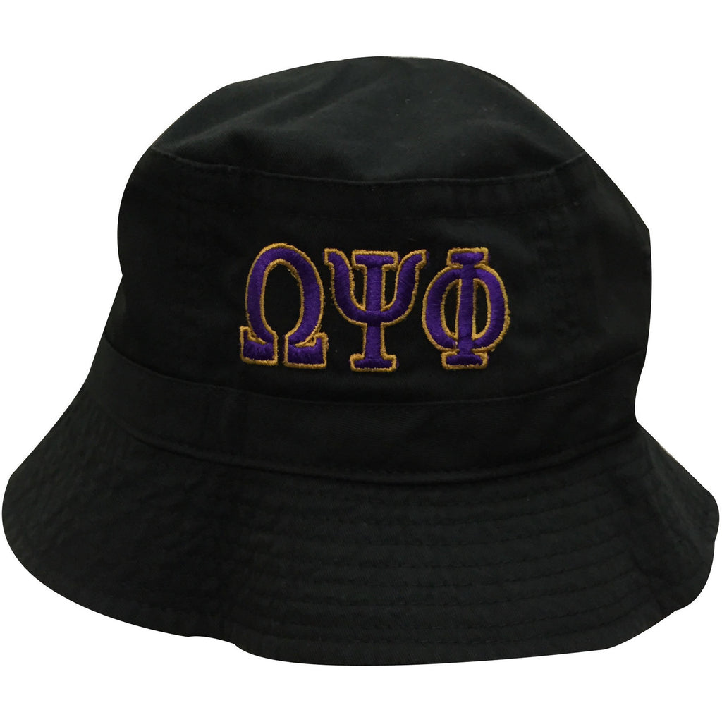 Omega Psi Phi Black Bucket Hat – Greek Divine and More