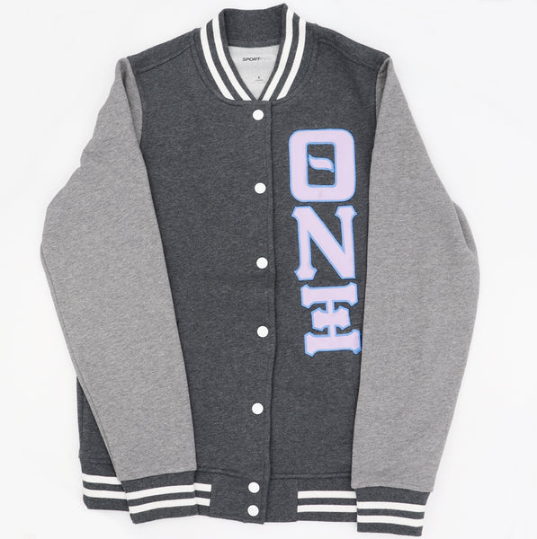 Sigma Blue & White W/ White Patch Cotton Varsity Jacket 2.0 – Tenets