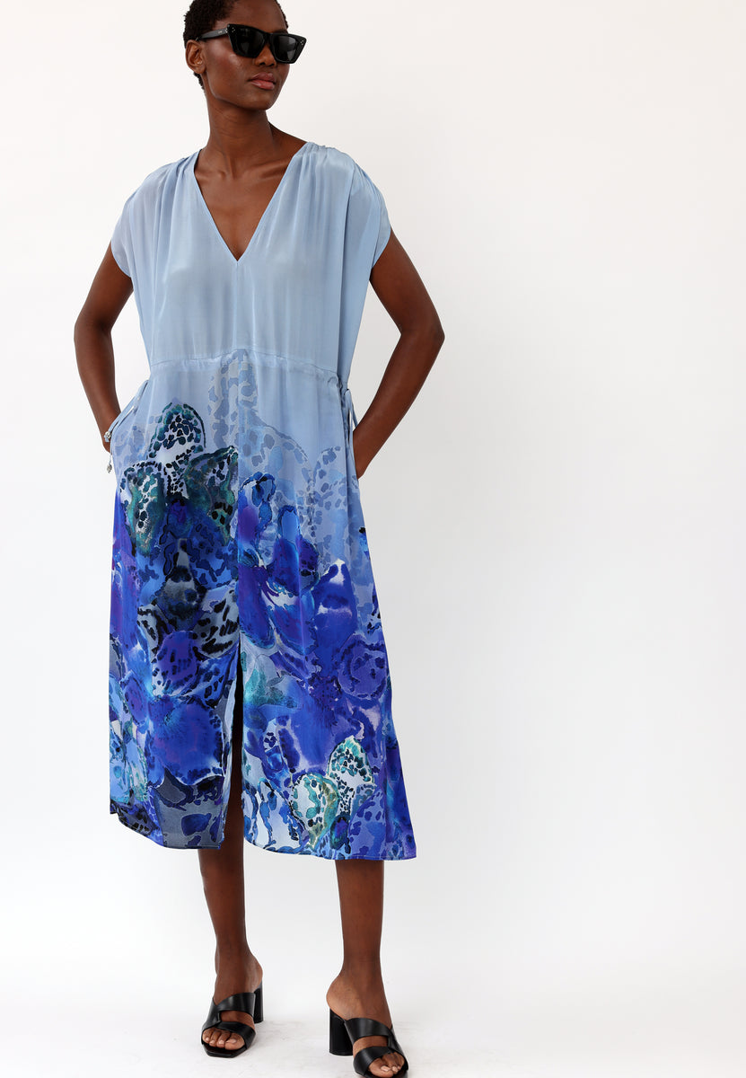 RELIGION - Frame  Blue Floral Dress