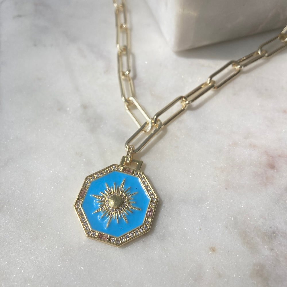 MY SUNSHINE ENAMEL NECKLACE