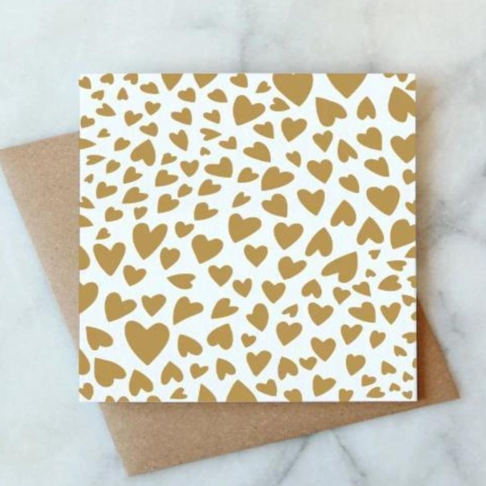 GOLD HEARTS CARD