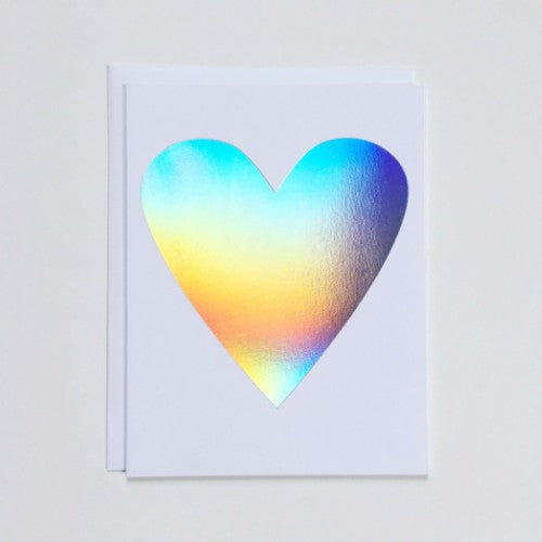 HOLOGRAM FOIL HEART CARD