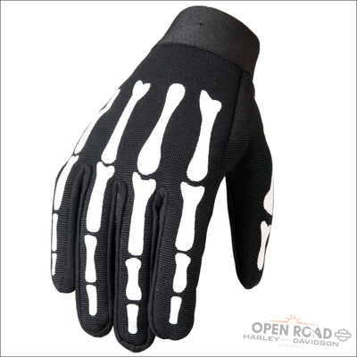Hot Leathers Skeleton Mechanics Gloves- SIZE SMALL - Gloves