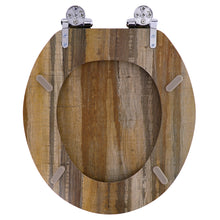 Load image into Gallery viewer, Home+Solutions Round Distressed Wood Decorative Toilet Seat