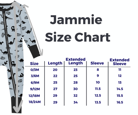 pajama size chart