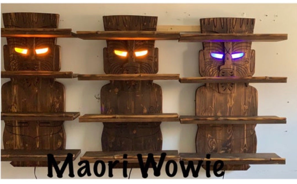 tiki wall shelf