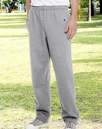 champion reverse weave open bottom sweatpants