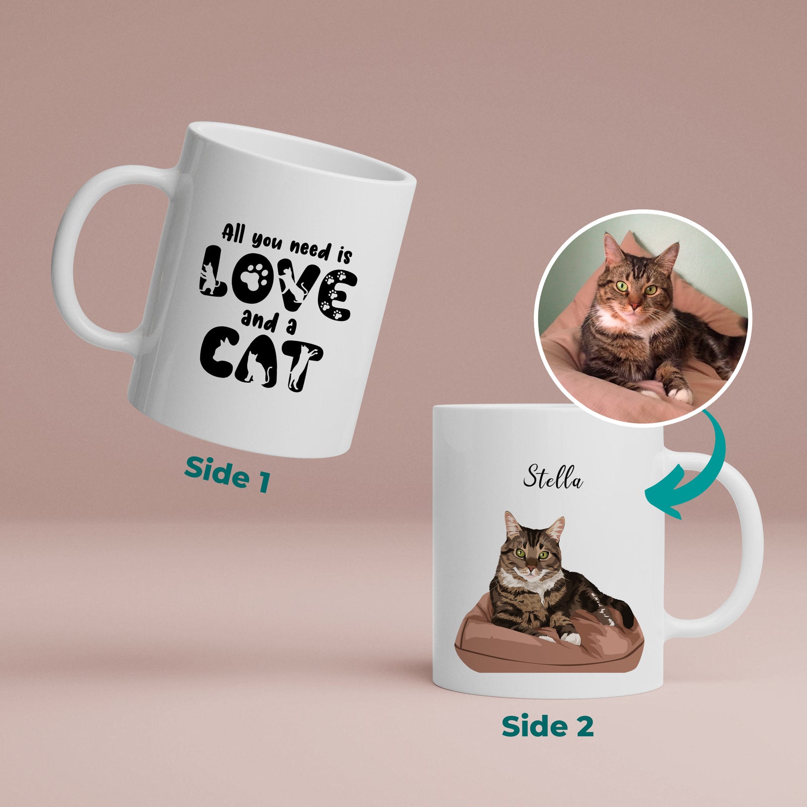 Double-Sided Mug - Cat Love - Furesque