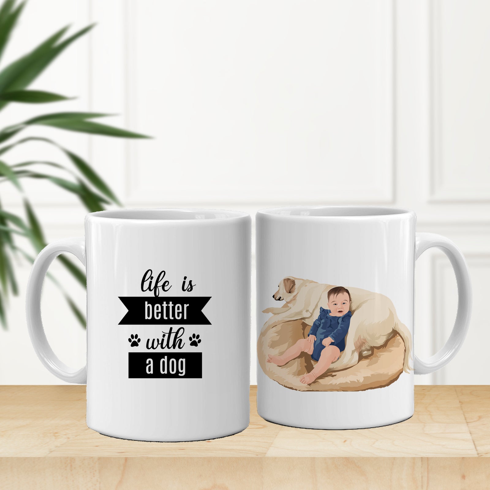 Double-Sided Coffee Mug - Life Is Better - Furesque