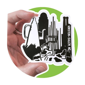 Coffee Pot Skyline Sticker - VISUAL INDEX