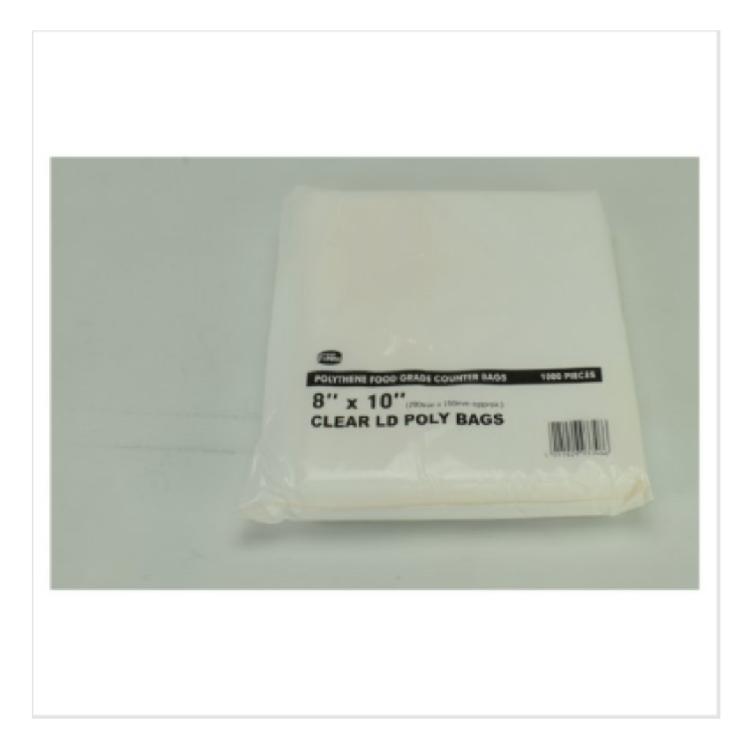 Buy FyNite 1000 Clear Polythene Food Grade Counter Bags 8