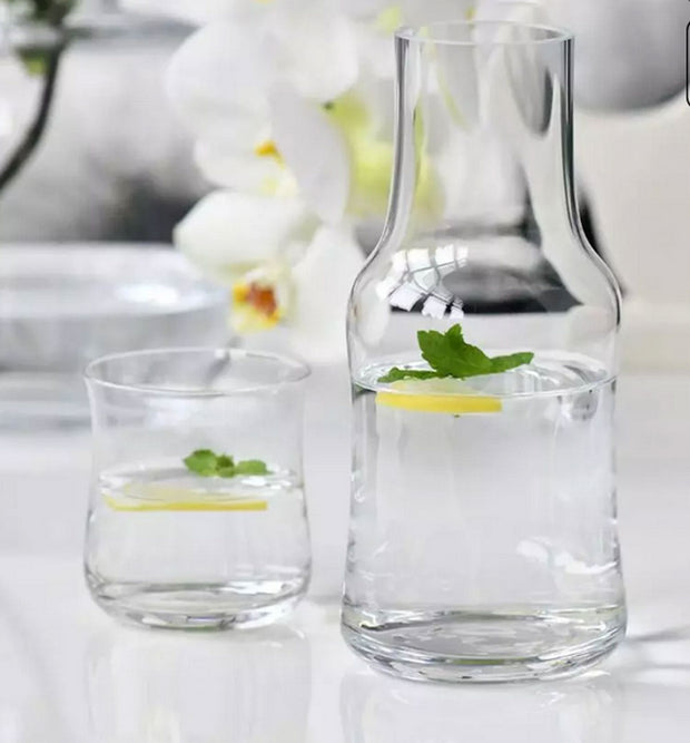 UIYIHIF Bedside Water Carafe and Glass Set, 440ml Night White