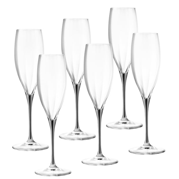 Champagne Flutes, Set of 4 Champagne Glasses Stemmed Toasting