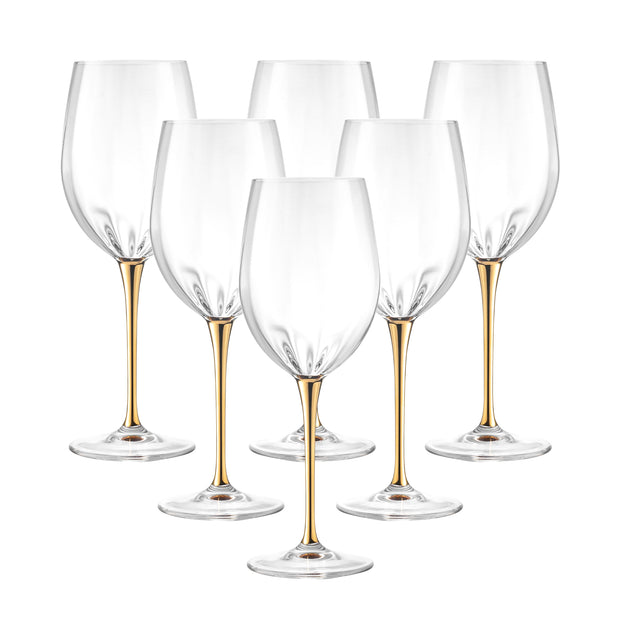 European Crystal Sherry Wine Glass - Stemmed Glasses - Set of 6 Goblet –  Barski