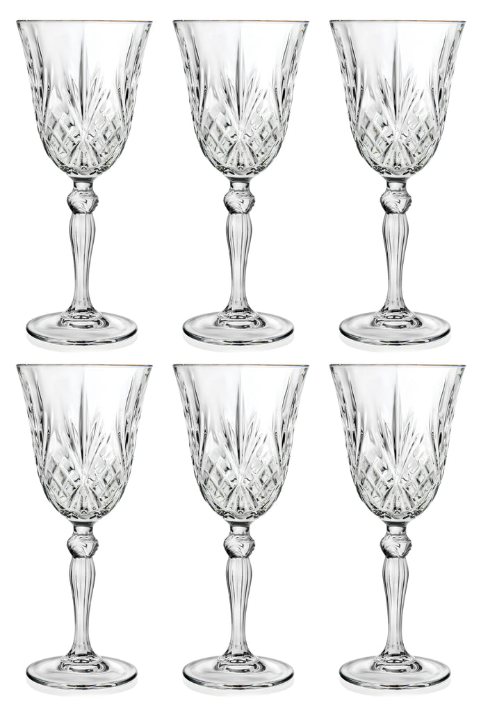 Barski Wine Goblet - Crystal - Glasses - Set of 6 - Red or White Wine Glass  - Beautifully Hand Cut -…See more Barski Wine Goblet - Crystal - Glasses 