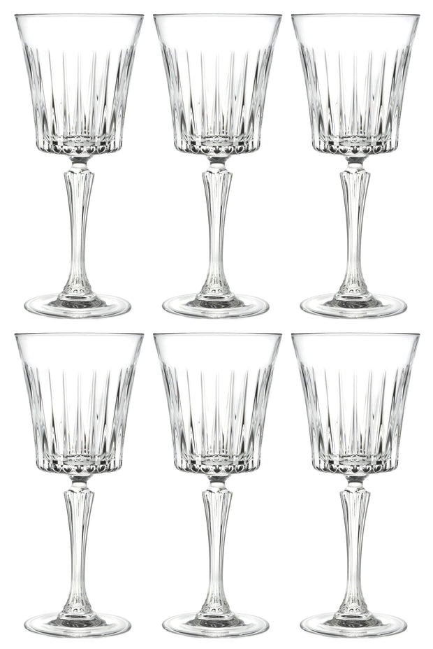 4 Large Heavy Thick Wine Glasses 9” Tall 16 oz Capacity