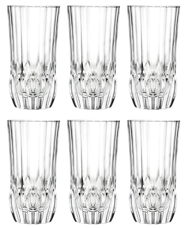 DOF Crystal Tumbler Set of 6 European Adagio Glassware Set