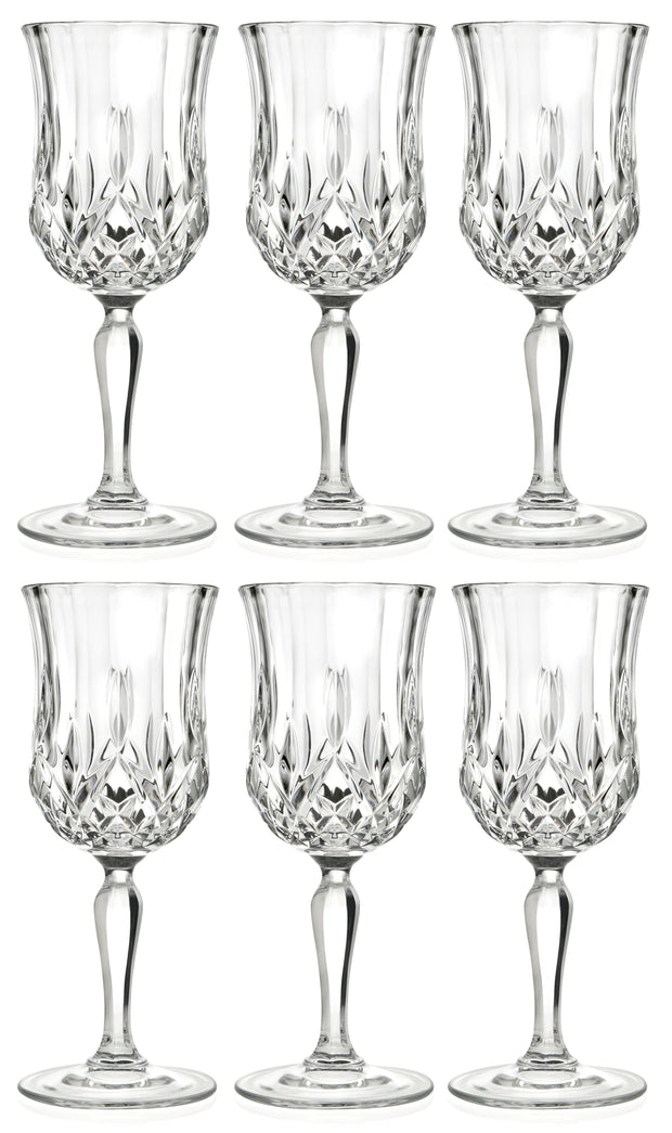 coccot Wine Glasses Set of 6,Crystal White Wine Glasses,Red Wine