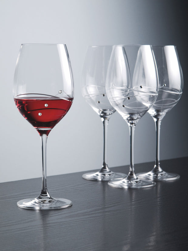 Swarovski Crystalline Red Wine Glasses, Set of 2, Clear