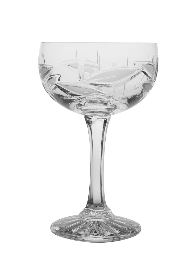 6 RCR Cristalleria Italiana Champagne Glasses, Vintage Crystal Champagne  Coupes, Italian Glassware Crystal Barware Accessories