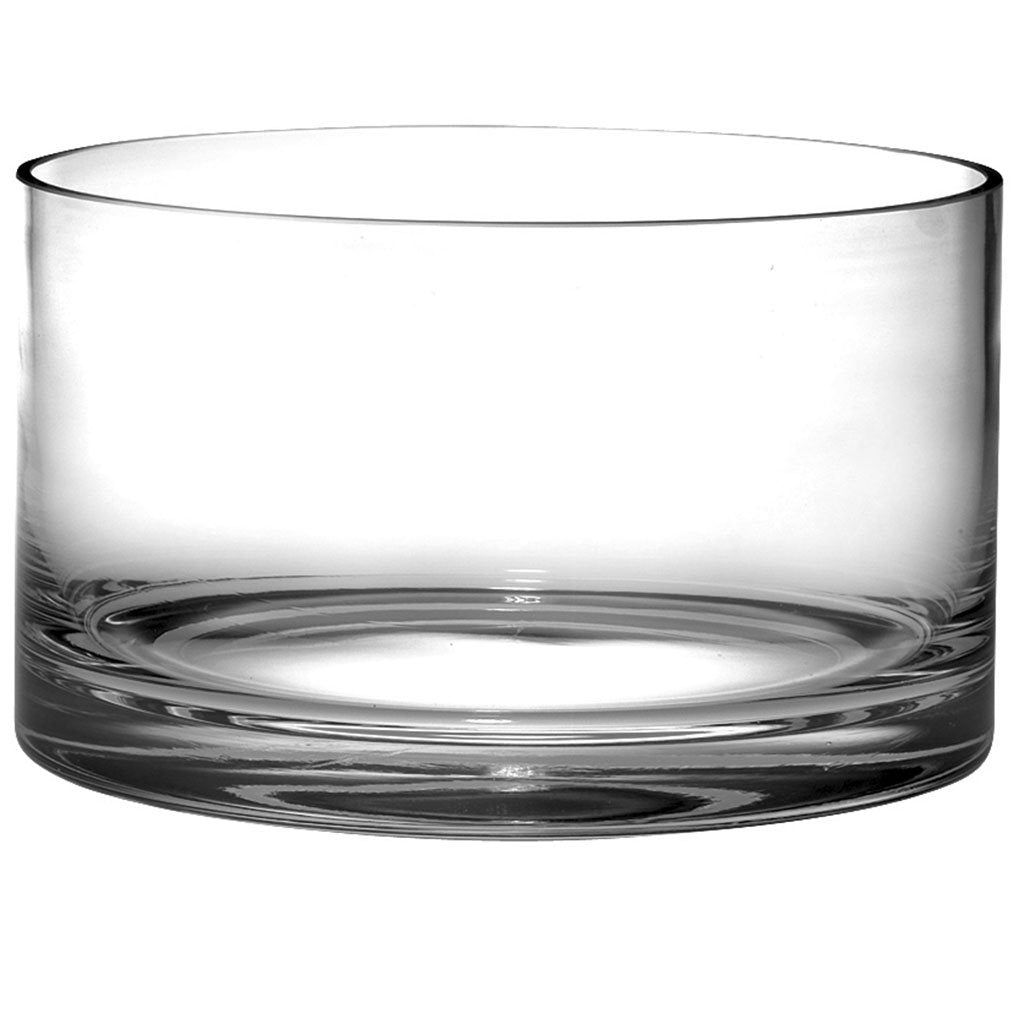 European Glass Straight Sided Salad Bowl - Thick Walls - 8